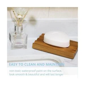 HTB Jabonera de teca para ducha soporte decorativo de_5