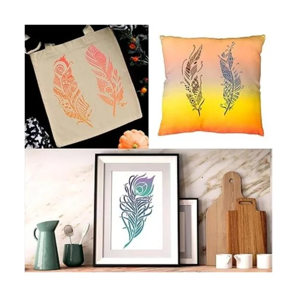 6 plantillas decorativas de plumas de mandala hermosa_6