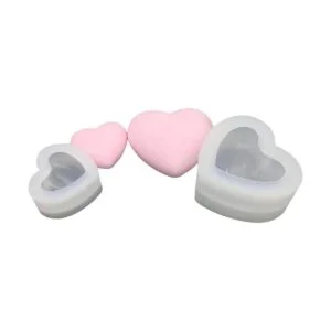 Szecl 2Ps 3D moldes de silicona de corazón para resina_1