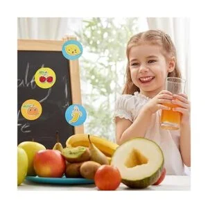 500 calcomanías en rollo de frutas calcomanías de frutas_7