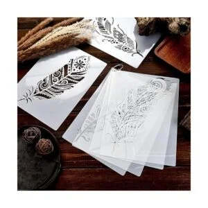 6 plantillas decorativas de plumas de mandala hermosa_4