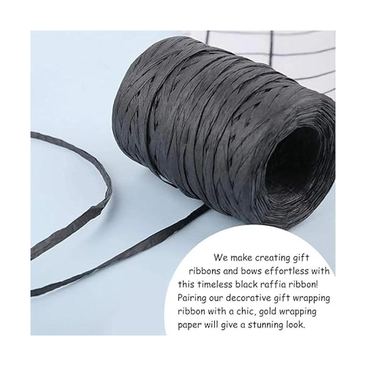 DooGu Cinta de papel de rafia de 218 yardas cinta de_2