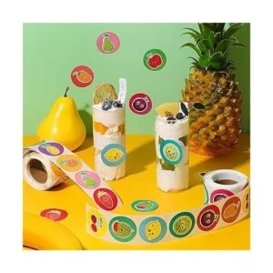 500 calcomanías en rollo de frutas calcomanías de frutas_4
