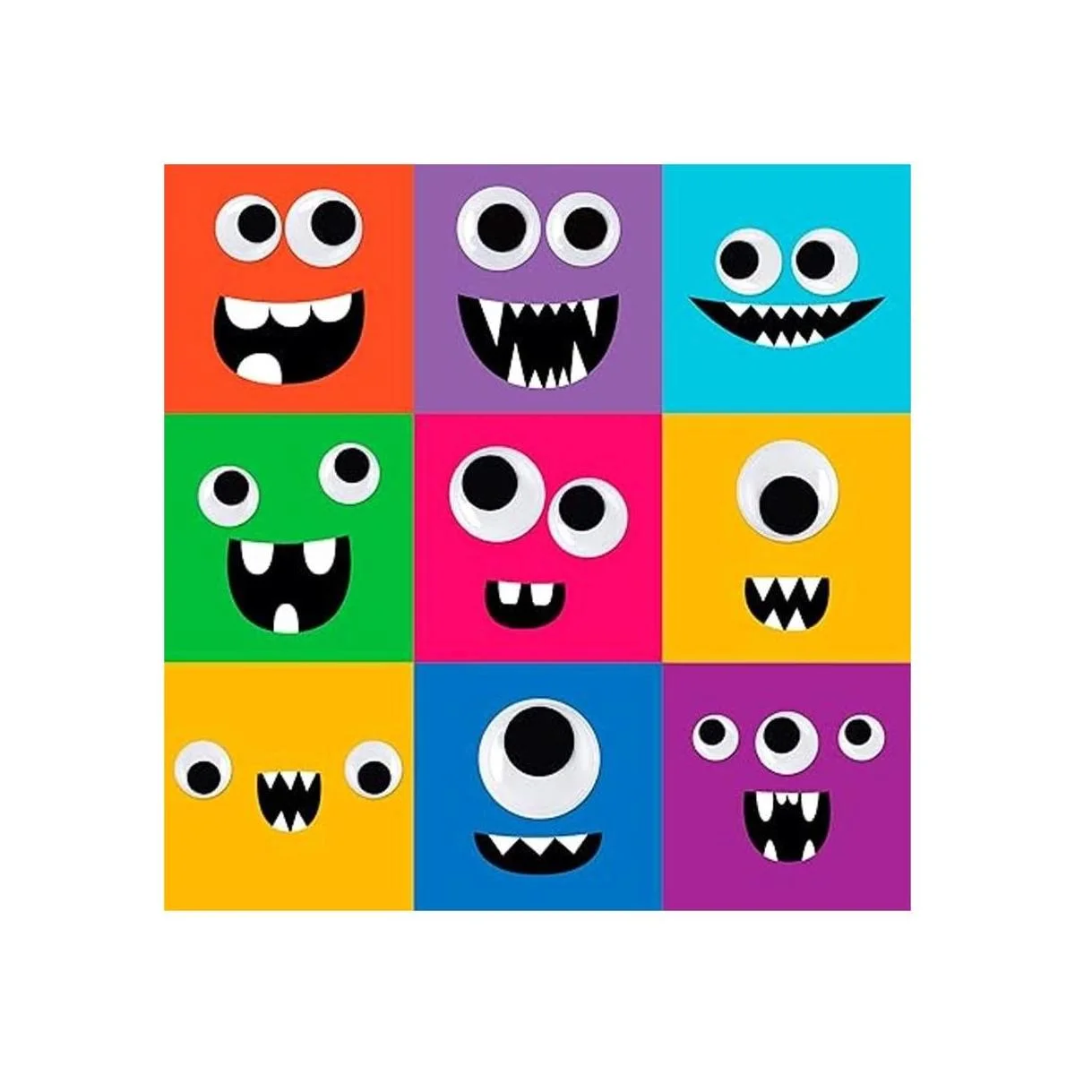 UPINS 300 piezas redondas de plástico negro con ojos que_6