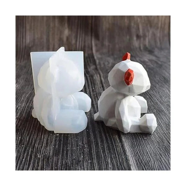 KuuGuu Paquete de 3 moldes de resina de oso 3D de silicona_4