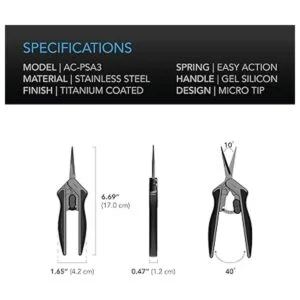 AC Infinity Cizalla de poda de acero inoxidable de 6.6_5