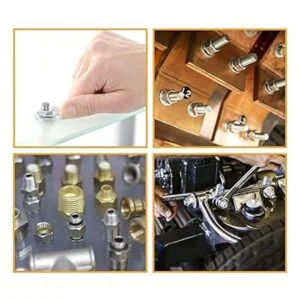 Guard4U 300 tornillos de cabeza plana hexagonales de acero_6