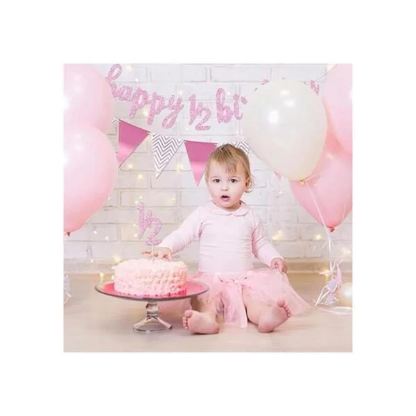 Banner de 6 meses pancarta de feliz cumpleaños pancarta_5