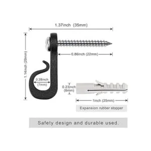 SELEWARE Ganchos Q para colgar luces al aire libre_6