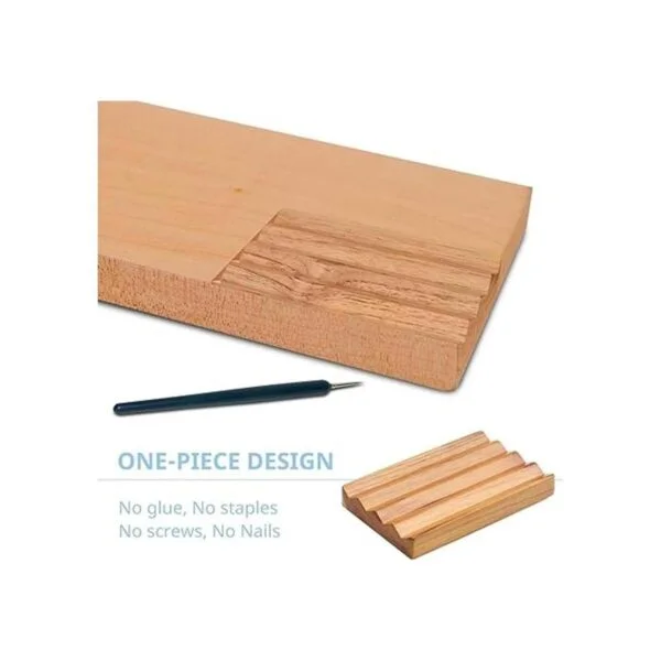 HTB Jabonera de teca para ducha soporte decorativo de_4