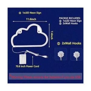 Letreros de neón de nube luz LED de neón para decoración_3