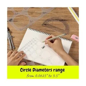 Mr. Pen Plantilla circular 2 piezas tamaño grande y_5