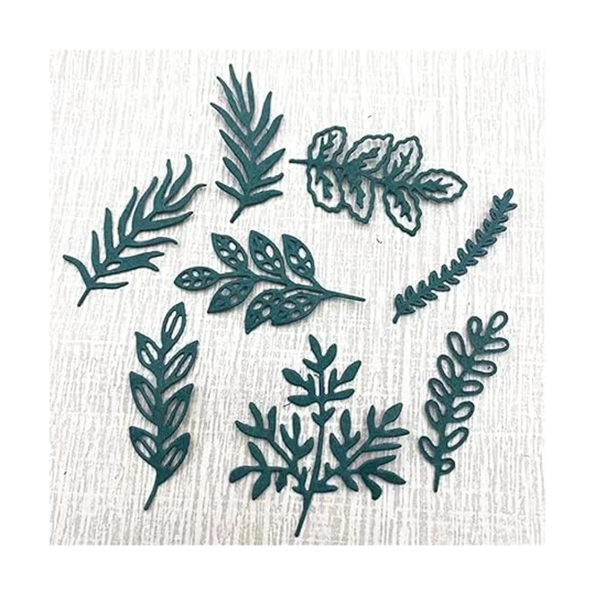 Juego de 8 troqueles de metal de hoja varias hojas_4