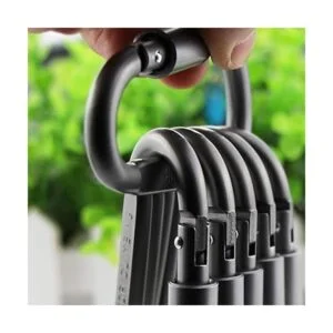 6 UNIDS Clip mosquetón gris en forma de D Hebillas_6