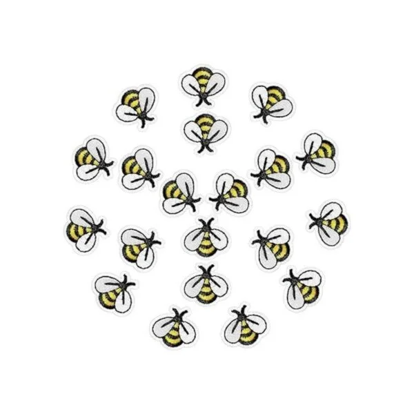 60 parches bordados de abeja parches en forma de abeja_1