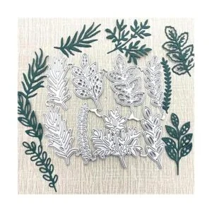 Juego de 8 troqueles de metal de hoja varias hojas_3