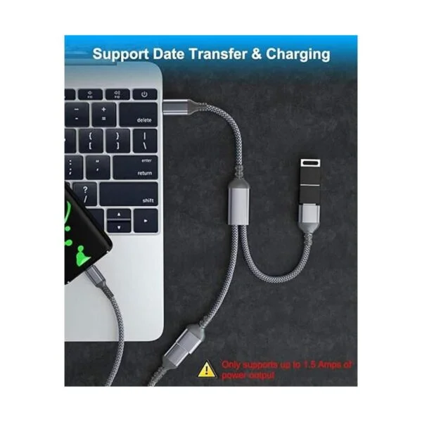 Basesailor Adaptador de cable USB C macho a doble USB_3