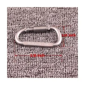 6 UNIDS Clip mosquetón gris en forma de D Hebillas_5