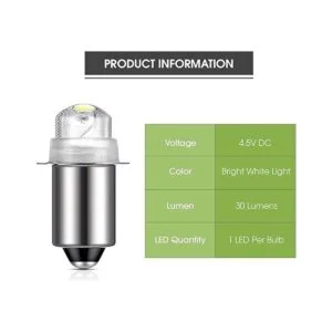 3 bombillas de linterna LED de 55 lúmenes de 45 voltios_6