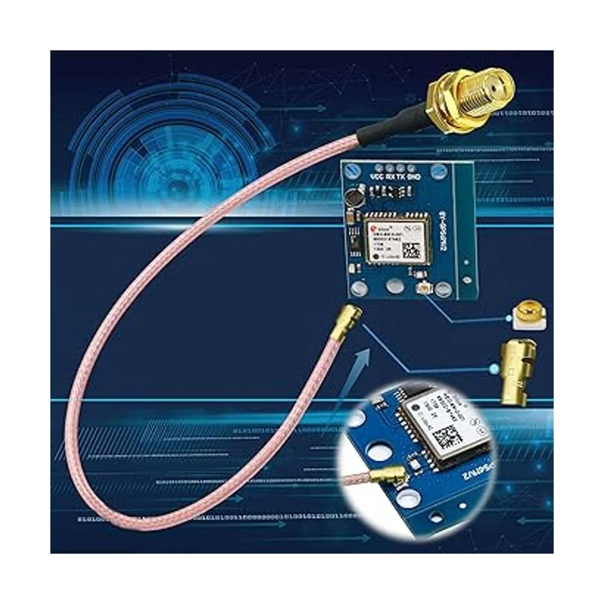 UFL SMA Cable coaxial SMA hembra a U.FL IPX IPEX RF_5