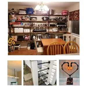 Paquete de 2 bridas de piso de 12 pulgada de hierro_6