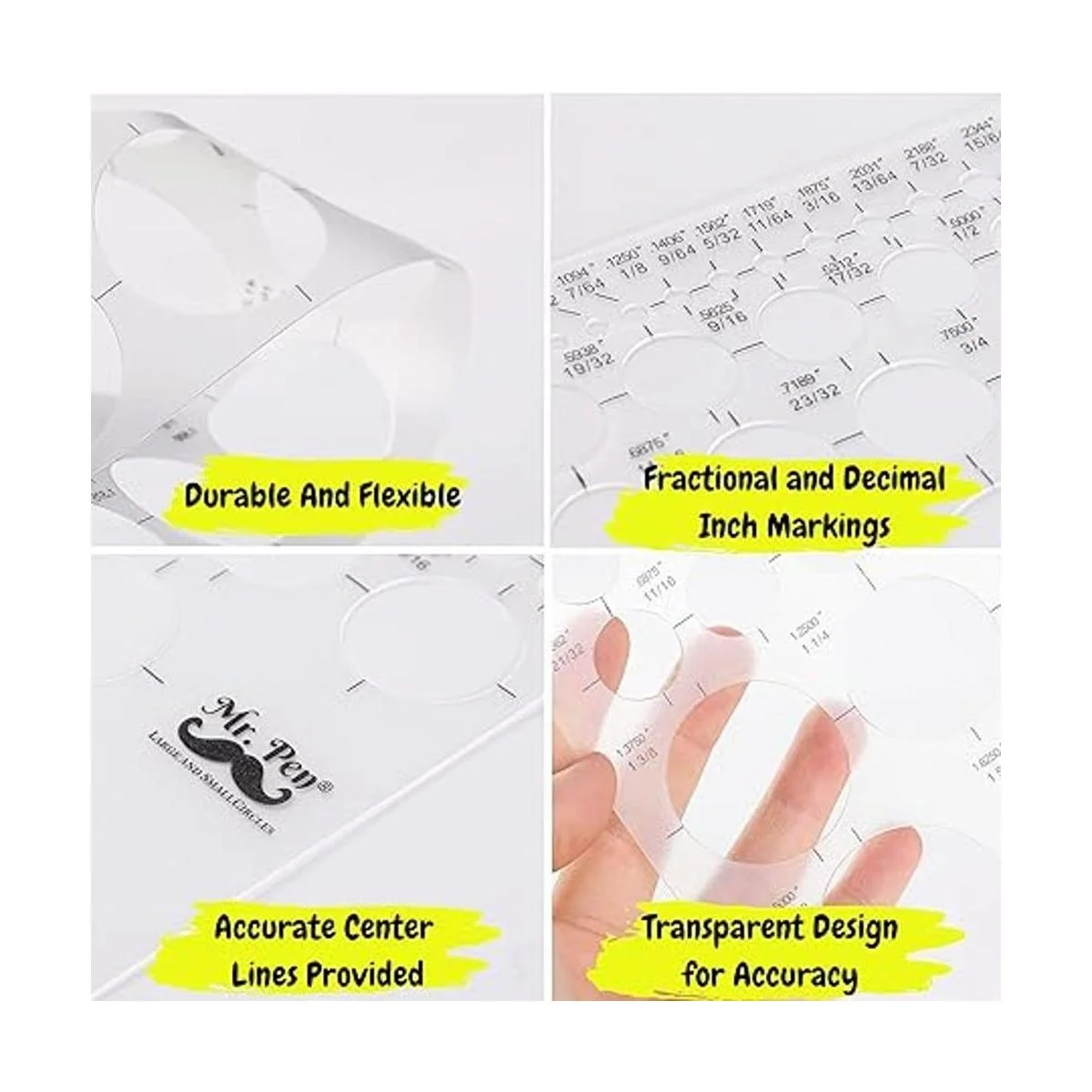 Mr. Pen Plantilla circular 2 piezas tamaño grande y_3