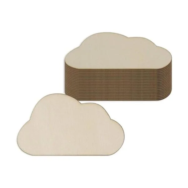 Creaides Etiqueta de regalo de madera con forma de nube_1