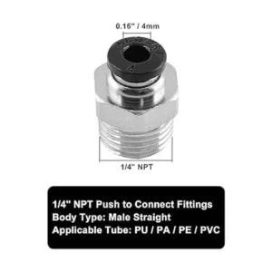 Qjaiune 10 piezas macho recto empuje para conectar_4