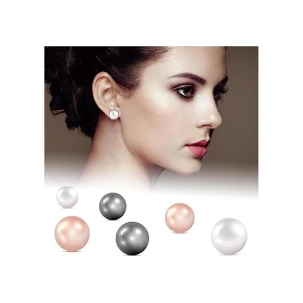 50 piezas de aretes de madera de acero inoxidable marrón_3