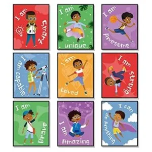 Juego de 9 carteles motivacionales para habitación de_1