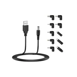 LIANSUM Cable de alimentación USB a CC de 5 V cable de_1