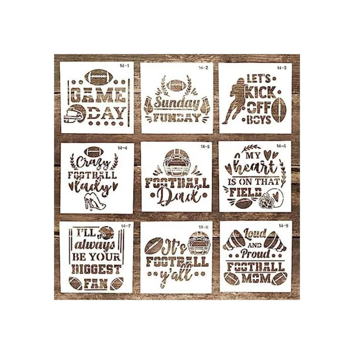 Plantilla de plantilla de bricolaje juego de 9_1