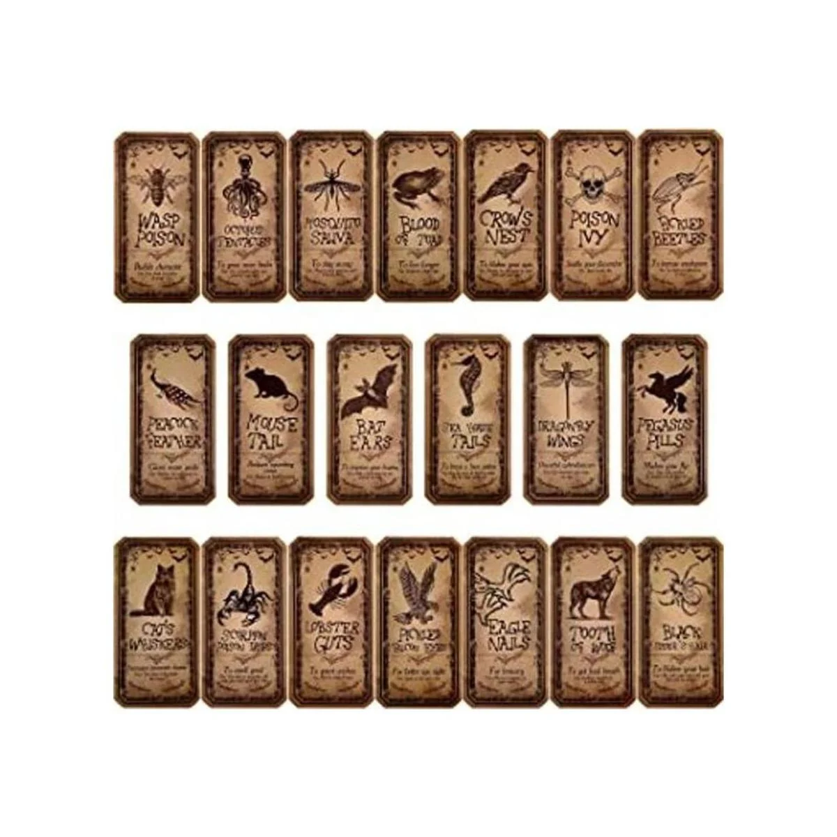 Etiquetas engomadas para botellas de boticario de animales_1