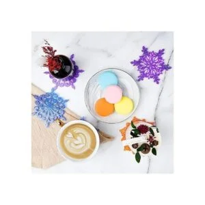 NiArt Moldes para posavasos con diseño de copo de nieve_6