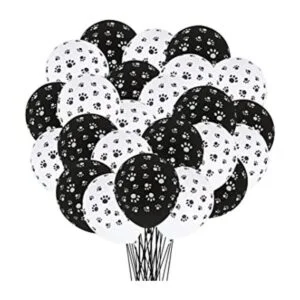 30 globos de látex con estampado de pata de perro_1
