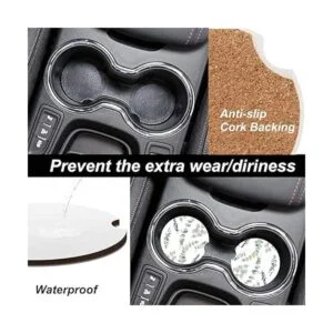 Portavasos absorbentes de acuarela de hojas verdes para_3