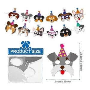 12 máscaras de cumpleaños para perro máscaras divertidas_6