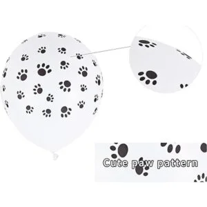 30 globos de látex con estampado de pata de perro_3