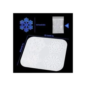 NiArt Moldes para posavasos con diseño de copo de nieve_2