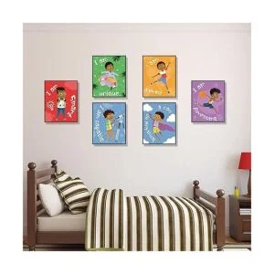 Juego de 9 carteles motivacionales para habitación de_3