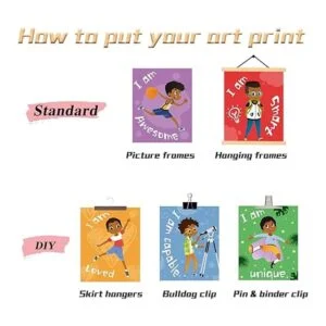 Juego de 9 carteles motivacionales para habitación de_7