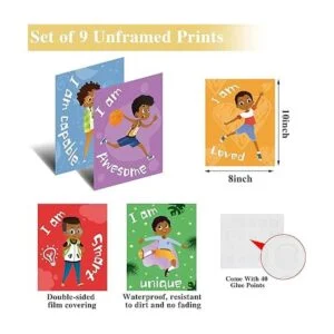 Juego de 9 carteles motivacionales para habitación de_2