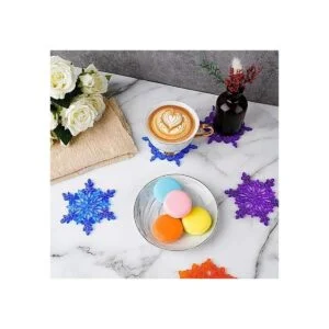 NiArt Moldes para posavasos con diseño de copo de nieve_5