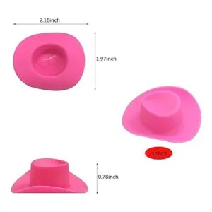 30 piezas de plástico mini vaquero occidental sombrero_2