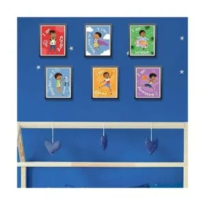 Juego de 9 carteles motivacionales para habitación de_5