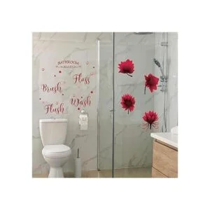 Juego de calcomanías de pared para baño cepillo de_3