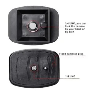 2 piezas de trípode de liberación rápida adaptador de_4