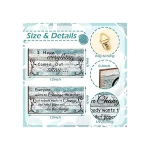 2 piezas divertidas de decoración de baño letrero de_3