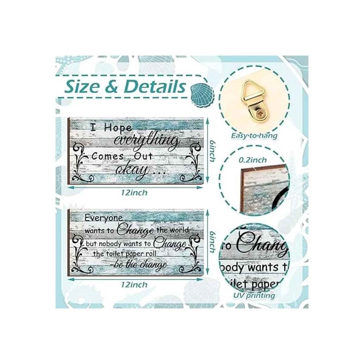 2 piezas divertidas de decoración de baño letrero de_3