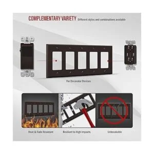 ENERLITES Placa de pared para interruptor de luz o toma de_5